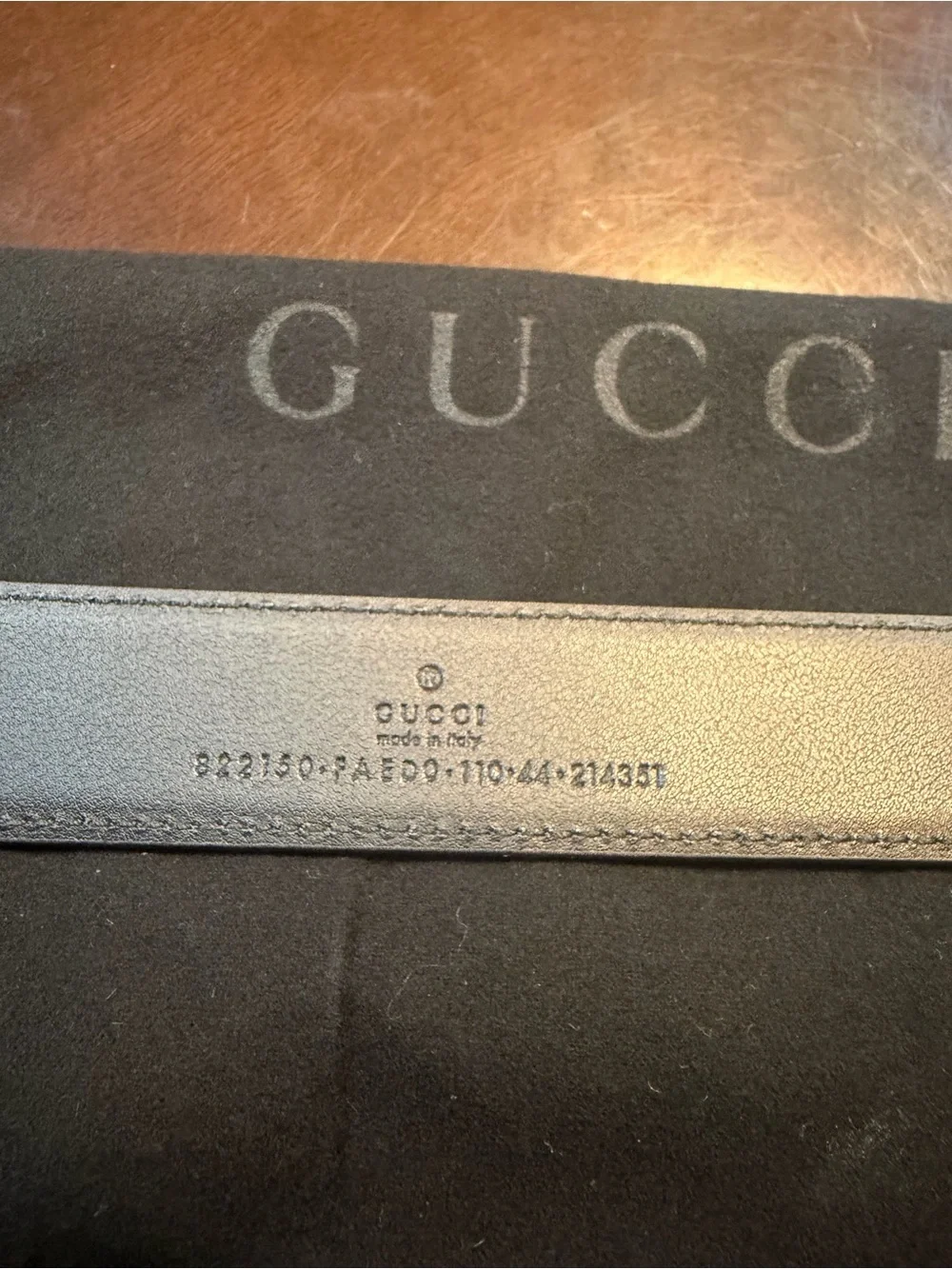 New Authentic Gucci GG Supreme Logo Belt Black Size 44 / 110 cm Waist 40 - 44